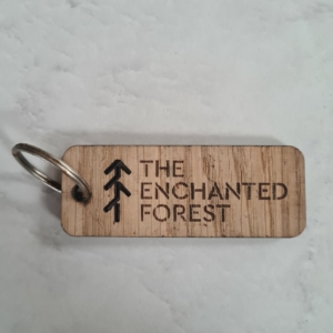 Enchanted Forest wooden keyring